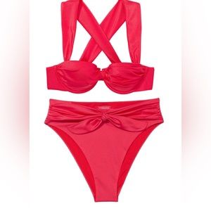 Victoria Secret Swimset 36C/M Twist Balconette Bikini Top & Twist Cheeky…